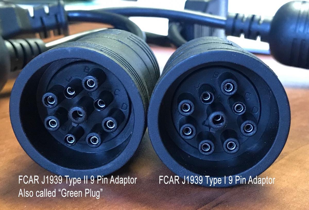 How To Identify J1939 9 Pin Type I Ii Adaptor And Cat 9 Fcar Tech Usa